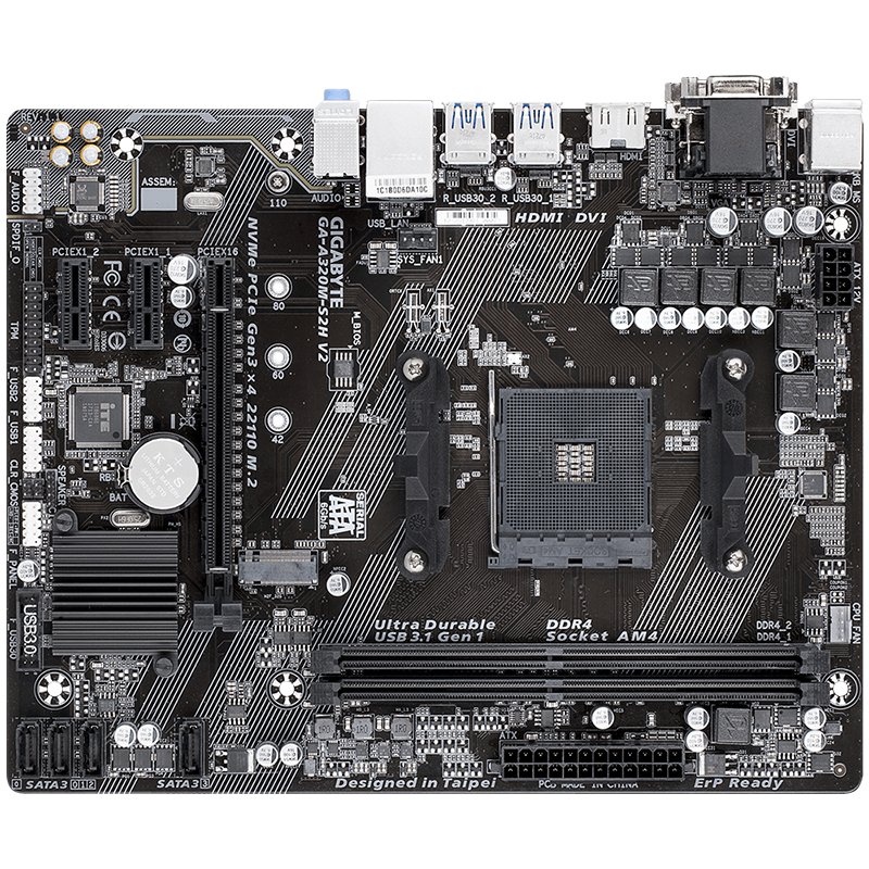 Gigabyte, Motherboard GAA320MS2H V2 (rev. 1.1) micro ATX