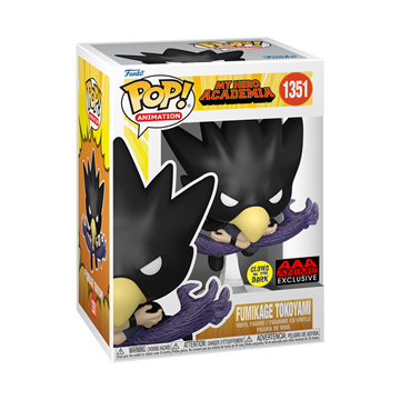 Funko Pop! Animation: My Hero Academia Fumikage Tokoyami Fallen Angel Glow-in-the-Dark AAA Exclusivo